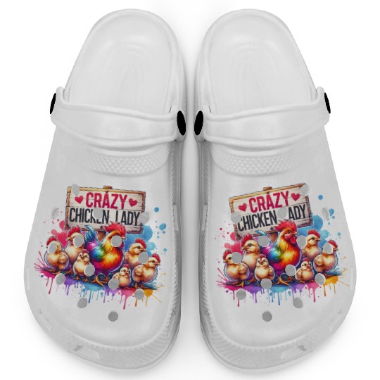 Crazy Chicken Lady Clogs