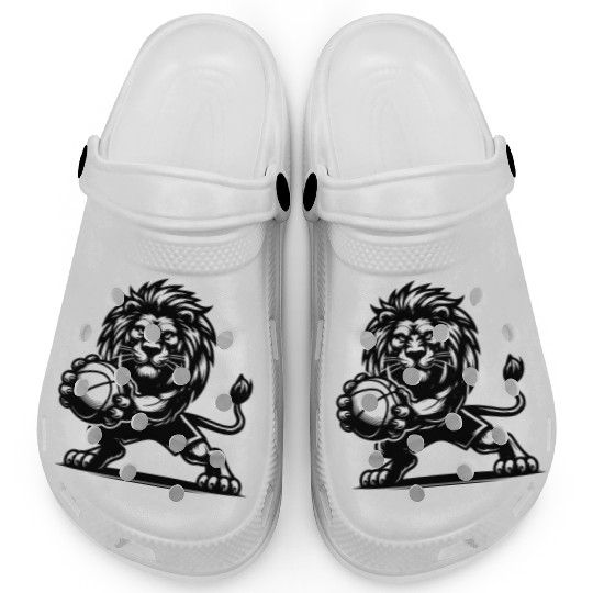 Wild Basketball Lion With Basketball Clogs