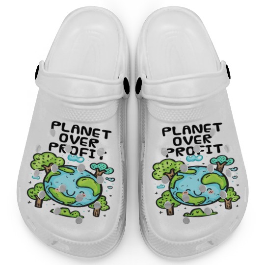 Planet Over Profit Earth Day Clogs
