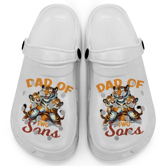 Strong Tiger with Tiger Kid for a Dad Clogs