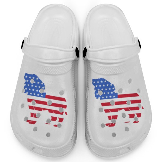 American Flag Boykin Spaniel Dog Patriotic Dog Clogs