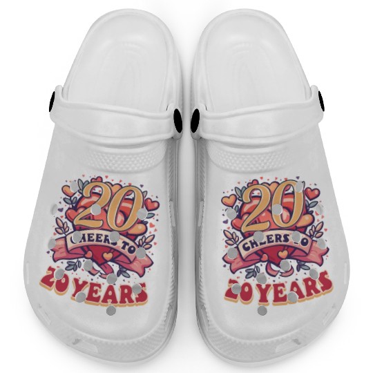 20 Years Anniversary Cheers To 20 Years! Clogs