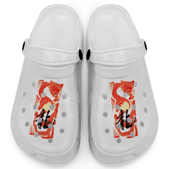 Japanese Dragon Sunset Tattoo Clogs