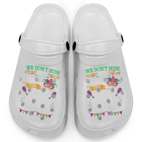 Mardi Gras Music Louisiana Queen Clogs