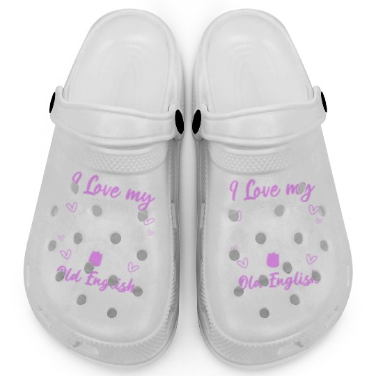 I Love My Dog Old English Sheepdog Clogs