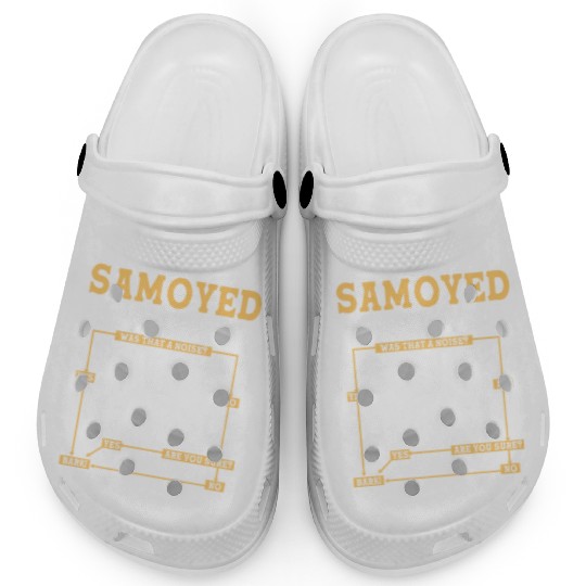 Dog Barking Logic Funny Samoyed Dog Pun Clogs