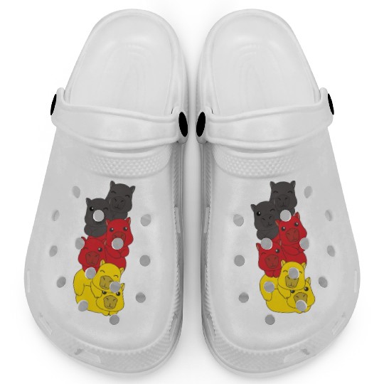 German Flag Capybara German Germany Clogs
