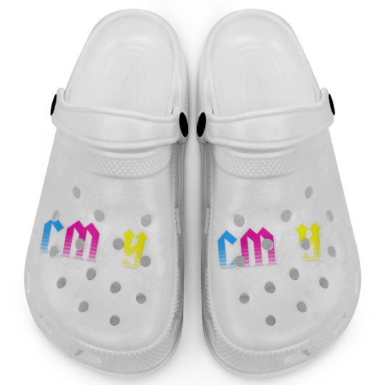 CMYK Rock Band Graphic Designer Clogs
