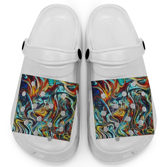 Multi abstrack Clogs