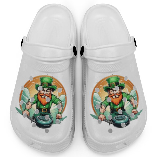 St. Patrick's Day Shamrock St Paddy's Day Curling Clogs