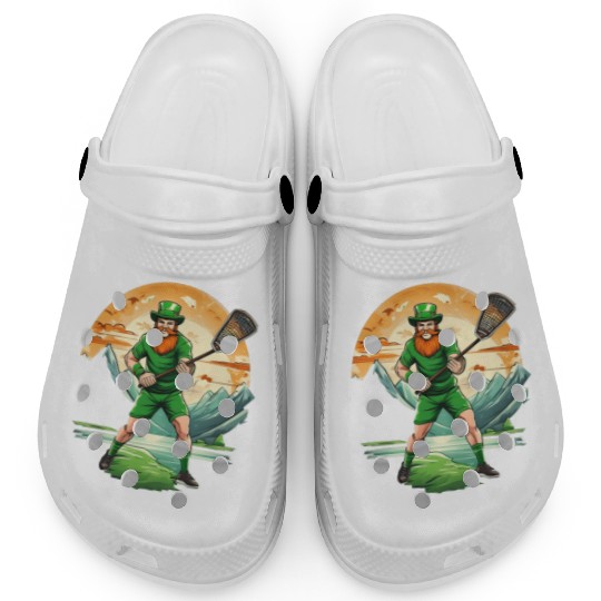 St. Patrick's Day Shamrock St Paddy's Day Lacrosse Clogs
