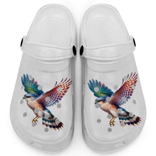 Collared Sparrowhawk in Flight Clogs