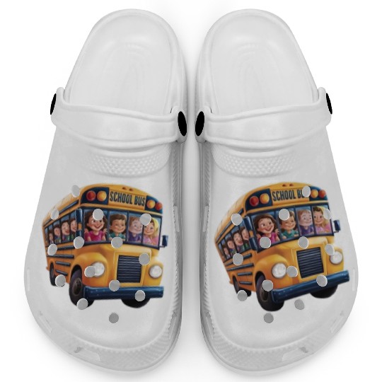 School Bus Adventures Clogs
