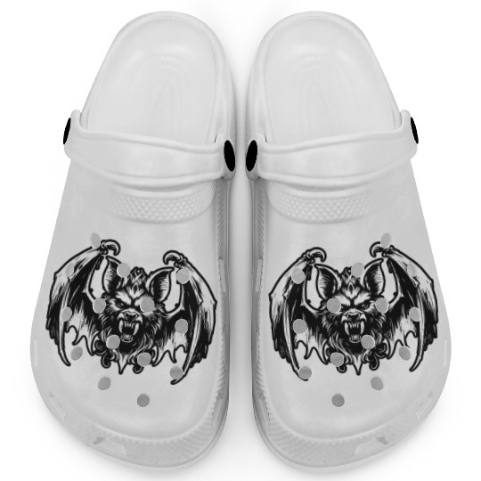 Dark Art Bat Beast with Wings Animal Horror Grunge Clogs