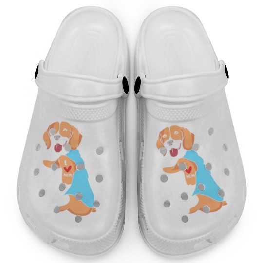 Beagle Mom Tattoo Dog I Love Mom Beagle Clogs