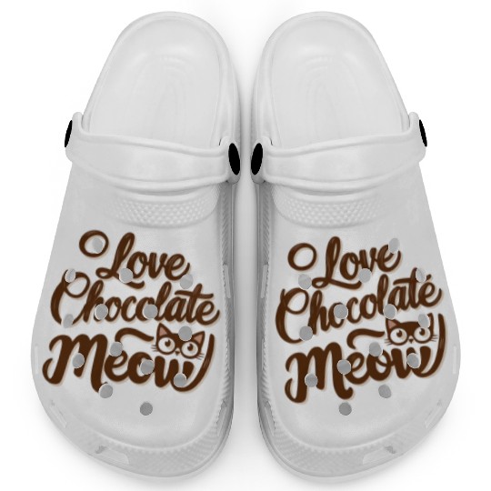 I love chocolate & cats Clogs