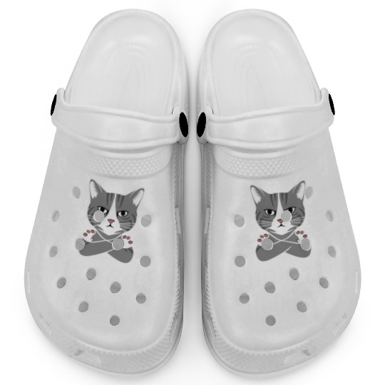 Gothic Emo Cat Design For Cat Lovers And Clogs