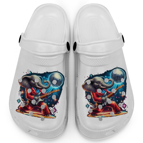Disco Ball Guitar Elephant Clogs