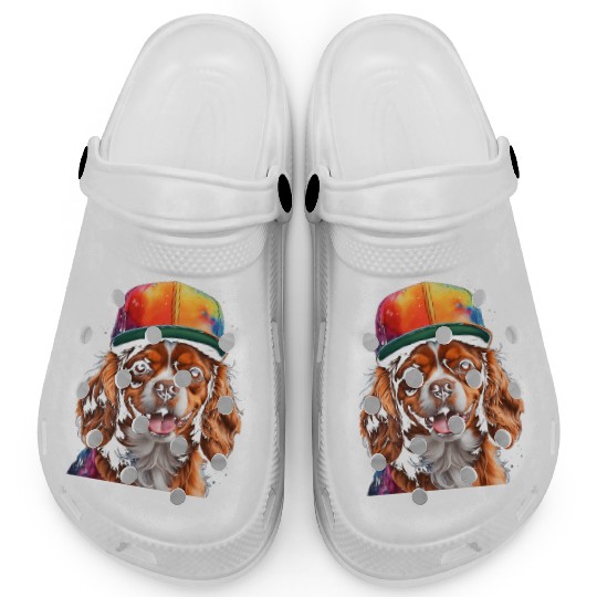 Cavalier Charles Spaniel Snapback Graphic Clogs
