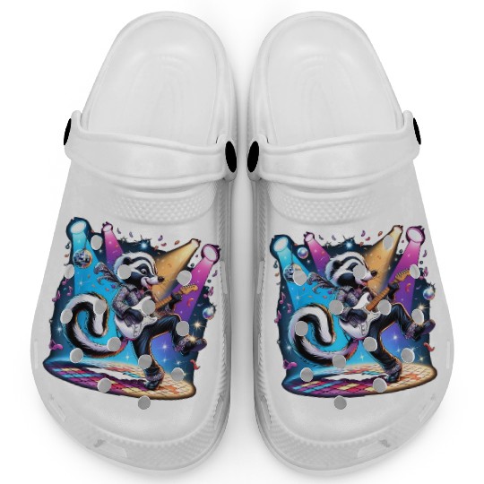 Disco Ball Guitar Skunk Clogs