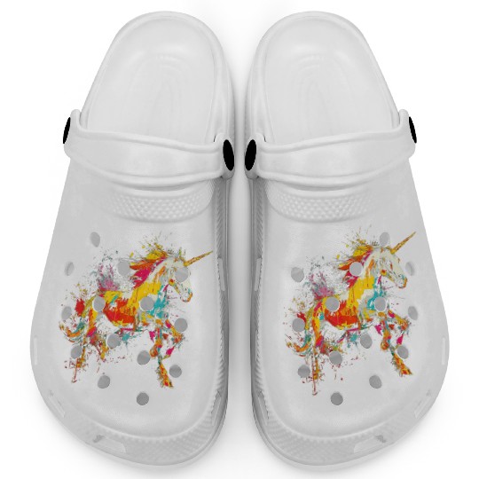 Unicorn Rainbow Animal Zoo Clogs
