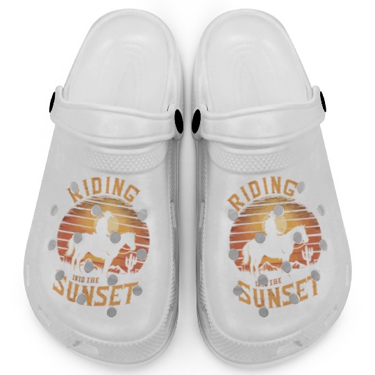 Cowboy Lifestyle Western Theme with Horses and Clogs