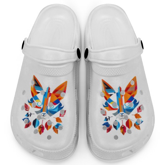 Fox Animal Graphic Artwork Clogs