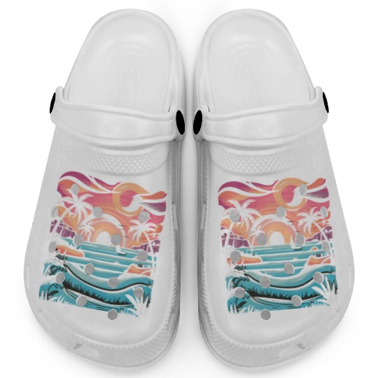 Azure Embrace Mediterranean Dreamscapes Clogs
