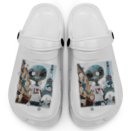 A Alien in Paris. I love Paris Clogs