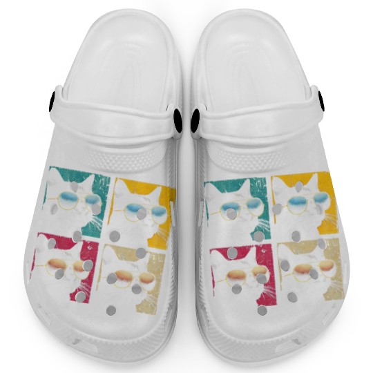Black Cat Pop Art Clogs