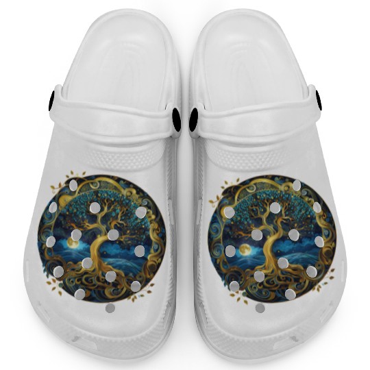 Irish Nordic Celtic Tree of Life Yggdrasil Clogs
