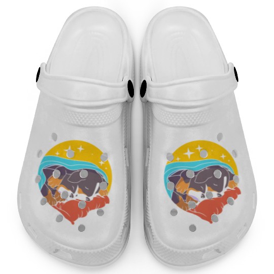 Funny Bernese Dog Sleeping Official Sleep Clogs