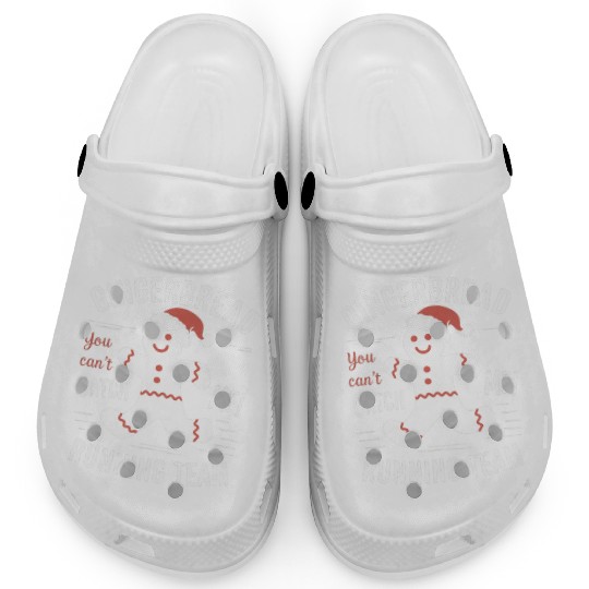 Gingerbread Running Team Christmas Humor Clogs