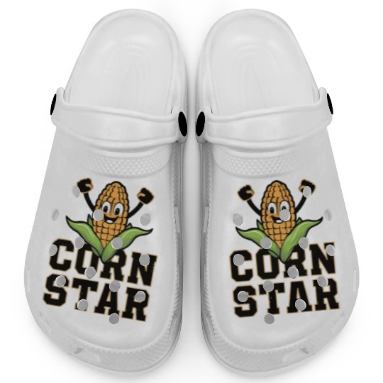Funny Farm Food Clogs Corny Cob Farmer Corn Star