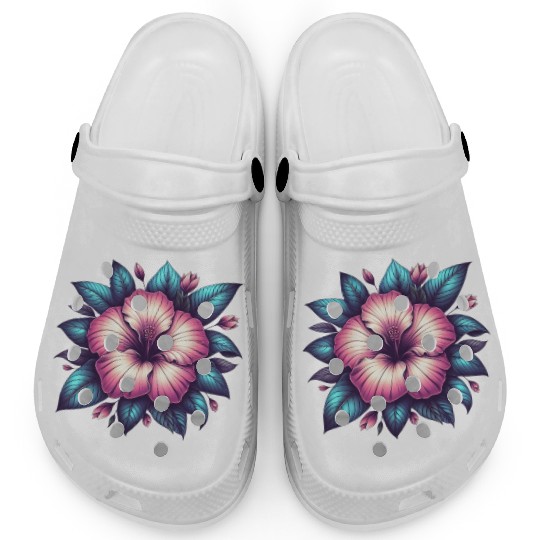 Blooming Beauty Hibiscus Clogs