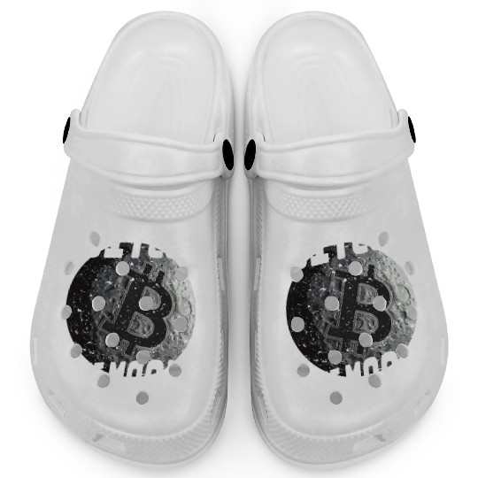 Bitcoin to the moon! Cryptocurrency Crypto Clogs