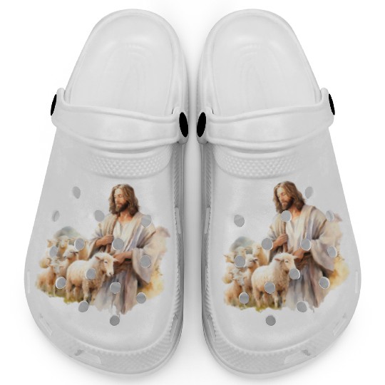 Lord Jesus Church Sheep Peace Clogs