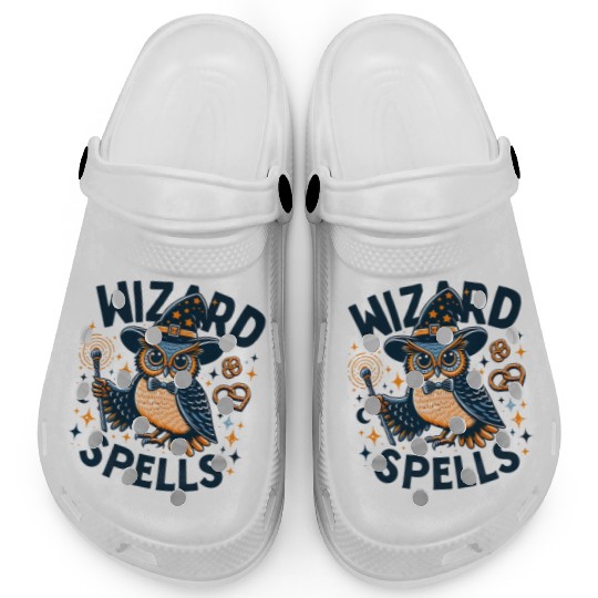 Wizard Owl Magical Pretzel Spells Clogs