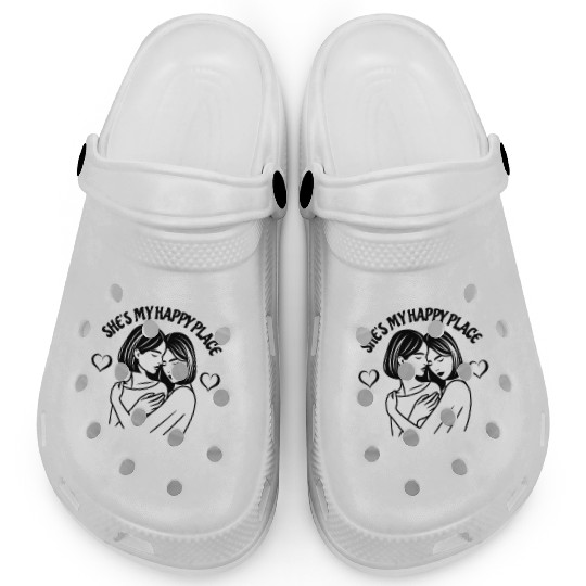 Happy Place Lesbian Couple Clogs