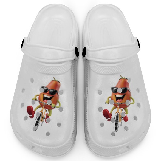 Papaya Cycling On Bike Realistic Clogs