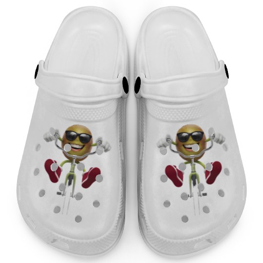 Kiwi Cycling On Bike Realistic Clogs