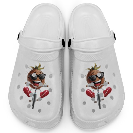 Coconut Cycling On Bike Realistic Clogs