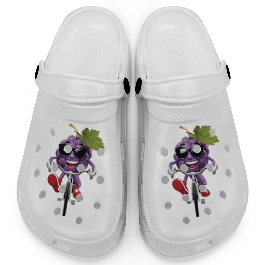 Grapes Cycling On Bike Realistic Clogs