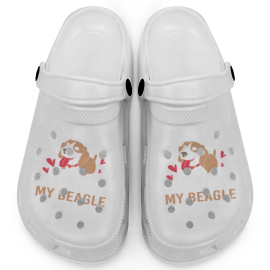 I Like Coffee My Dog And Maybe 3 People Beagle Dad Clogs