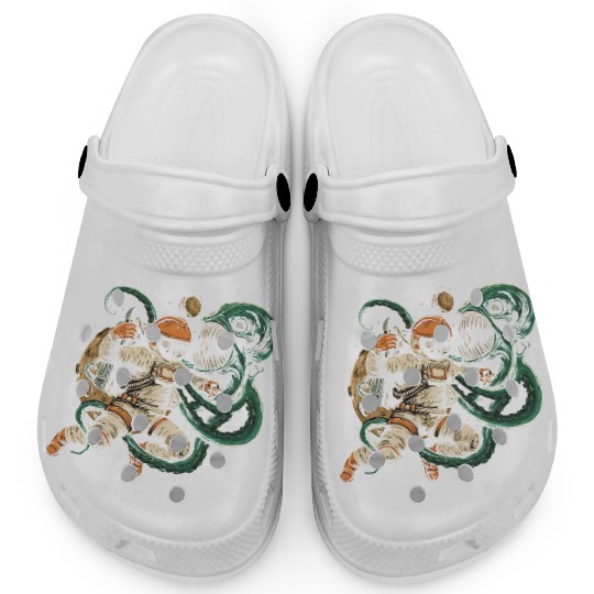 Astronaut vs. Octopus: Epic Space Battle Clogs