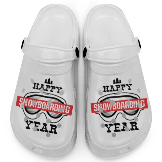 Happy Snowboarding Year Clogs
