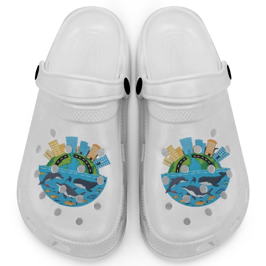 world ocean day Clogs