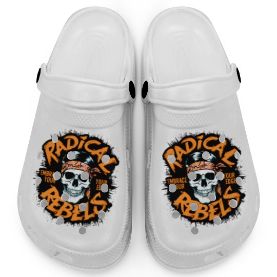 Skull Radical Rebels Embrace Your Edge Clogs