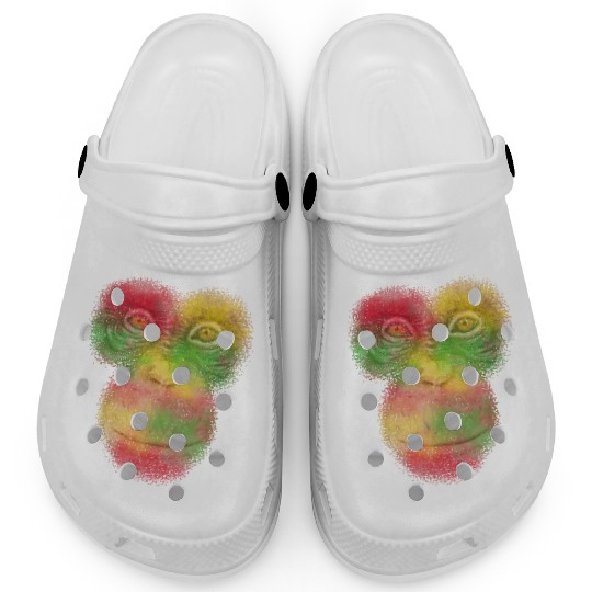 Colorful Retro Monkey Face Clogs - Funny Monkey