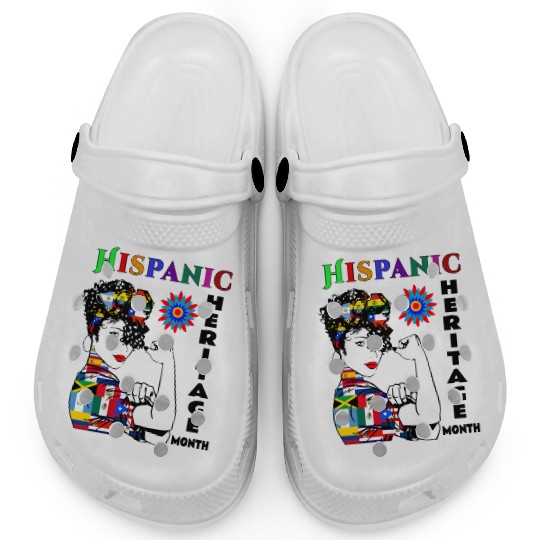 Hispanic Heritage Month Latino Countries Flag Clogs